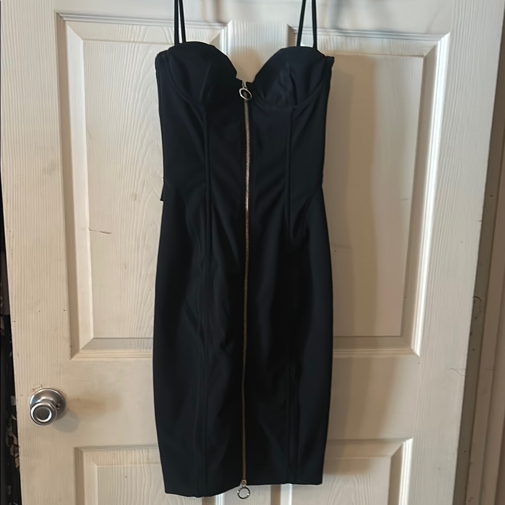 Pinko corset bustier dress full zip sz USA 4  stretch’s nwt